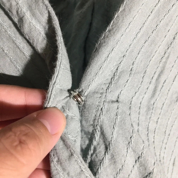 Womens Easel Blouse Cropped V Neck Summer Spring Boho Oversized Slouchy - Picture 3 of 6